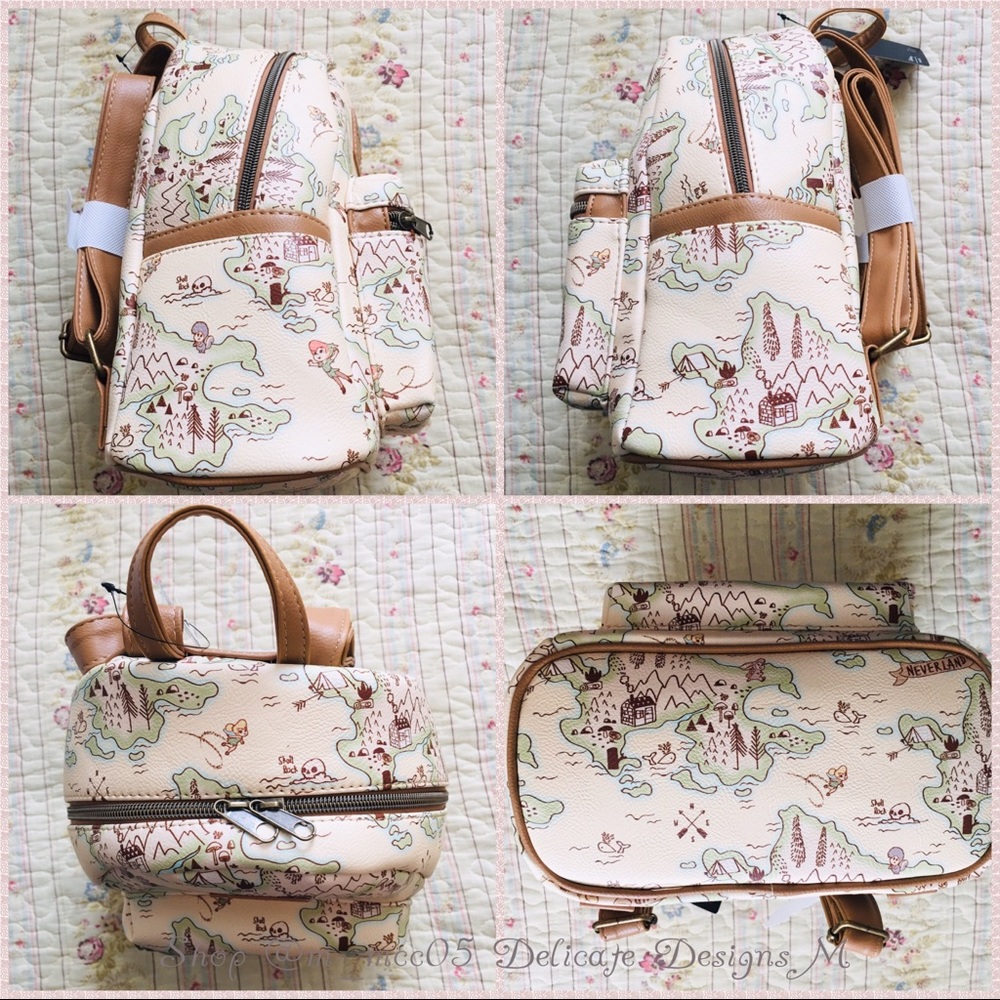 🚨Loungefly Peter Pan Neverland Map Backpack - Picture 5 of 8